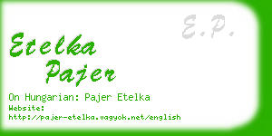 etelka pajer business card